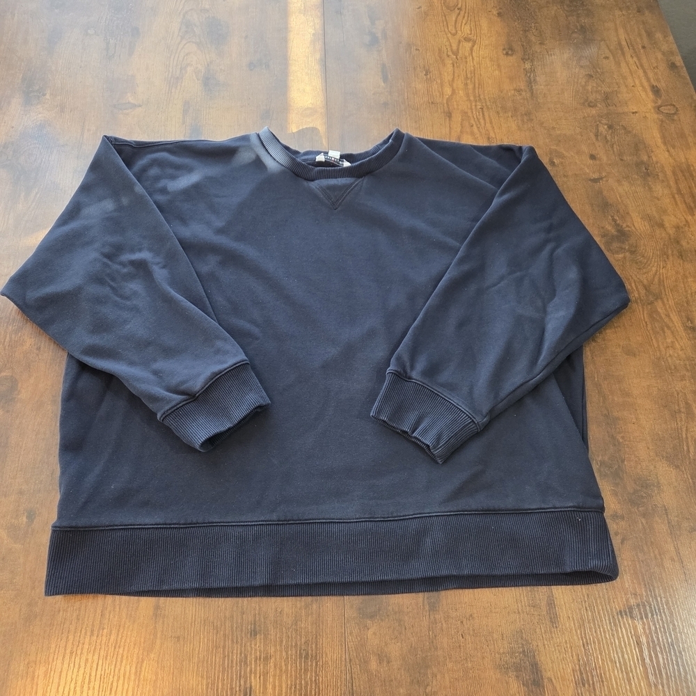 Tommy Hilfiger Women's Crew Neck Sweatshirt Regular Fit Navy Size XL